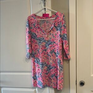 Lilly Pulitzer Pink and Blue Patterned Mini Dress
